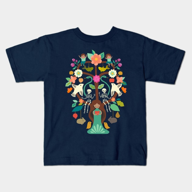 The Tree of Life Kids T-Shirt by Cecilia Mok